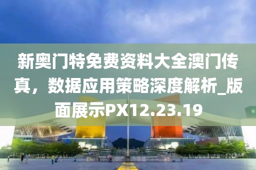 新奥门特免费资料大全澳门传真，数据应用策略深度解析_版面展示PX12.23.19