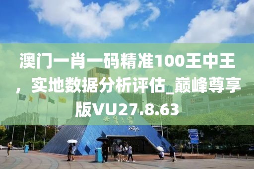 澳门一肖一码精准100王中王，实地数据分析评估_巅峰尊享版VU27.8.63